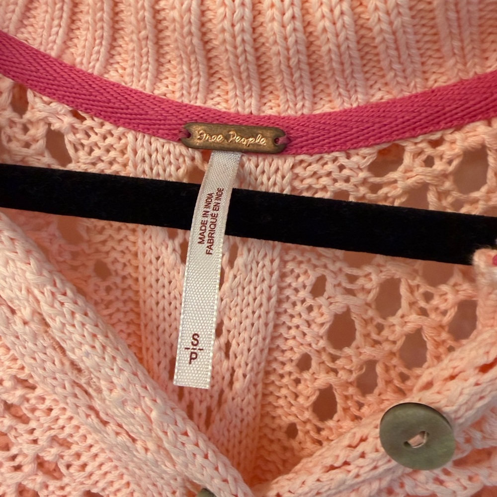 Peach Free people knit  Women's Sweater - Picture 3 of 5